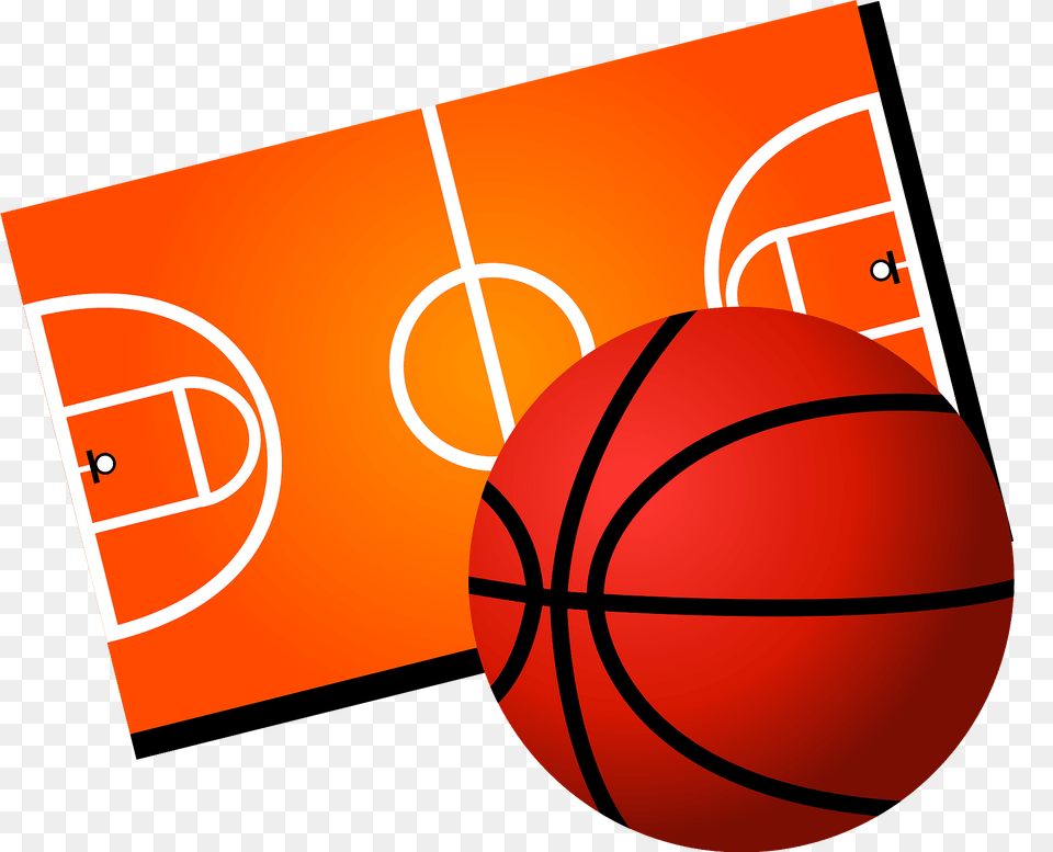 Basketball And Court Clipart Png Image