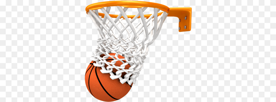 Basketball And Net Basketball In Hoop, Sport Png Image