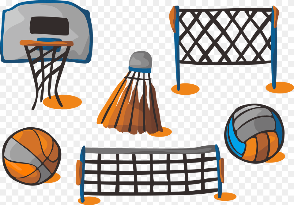 Basketball And Volleyball Library Small Cargo Net Australia, Ball, Infant Bed, Sport, Furniture Free Transparent Png