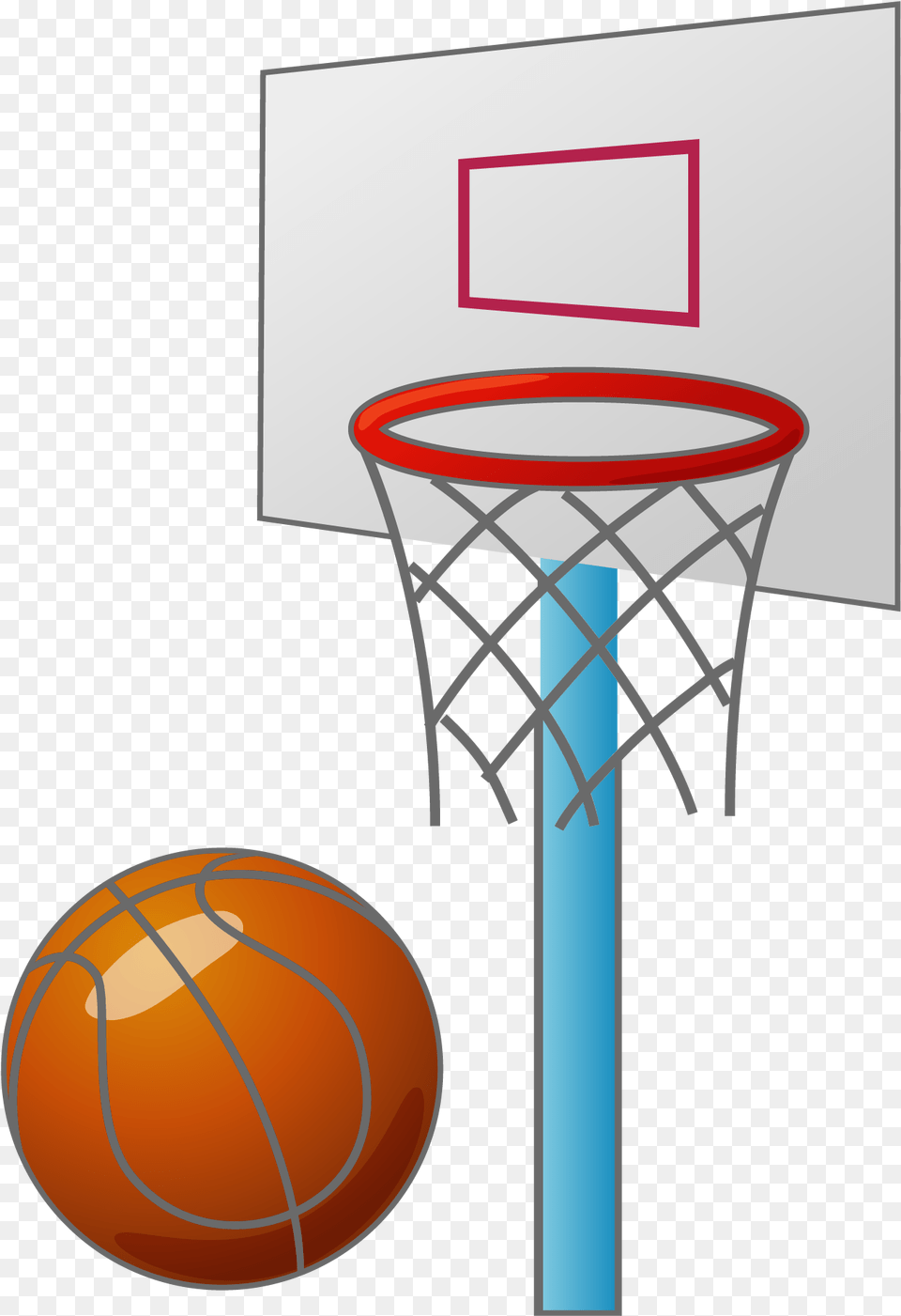 Basketball Backboard Court Basketball Court In Cartoon, Hoop, Ball, Basketball (ball), Sport Free Png Download