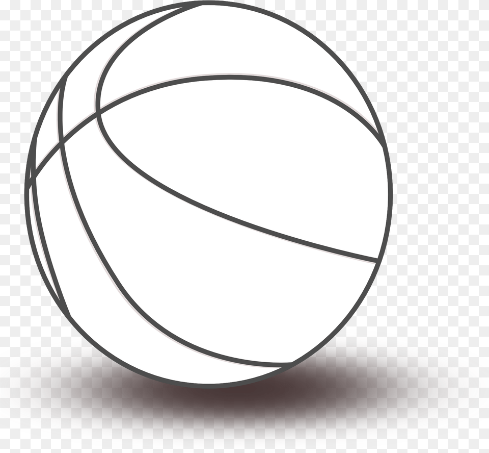 Basketball Ball Clipart Black And White White, Sphere Free Png