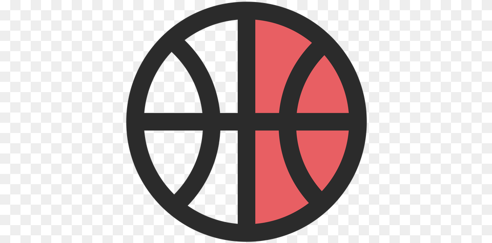 Basketball Ball Colored Stroke Icon Transparent Basketball Icon, Logo, Symbol Free Png