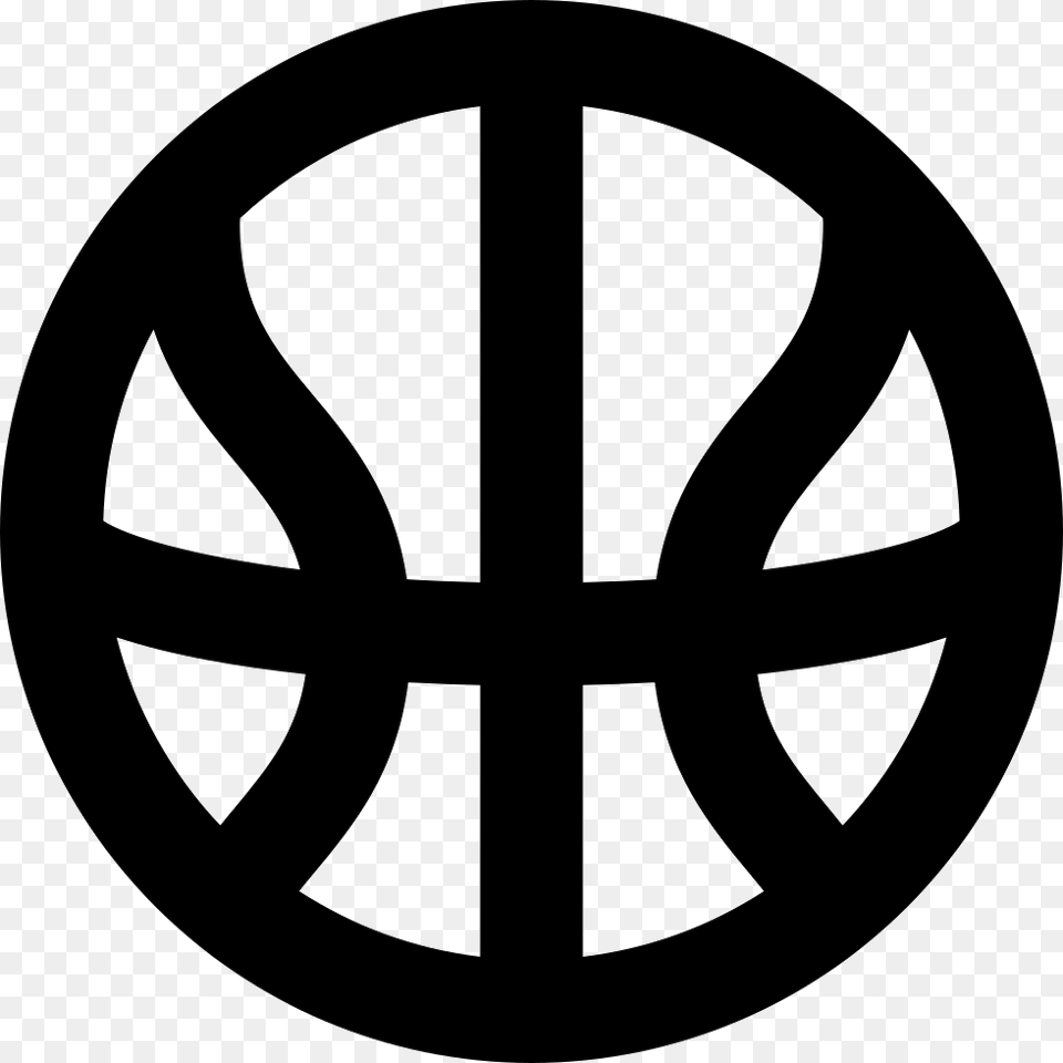 Basketball Ball Emblem, Symbol, Cross, Machine, Wheel Png Image