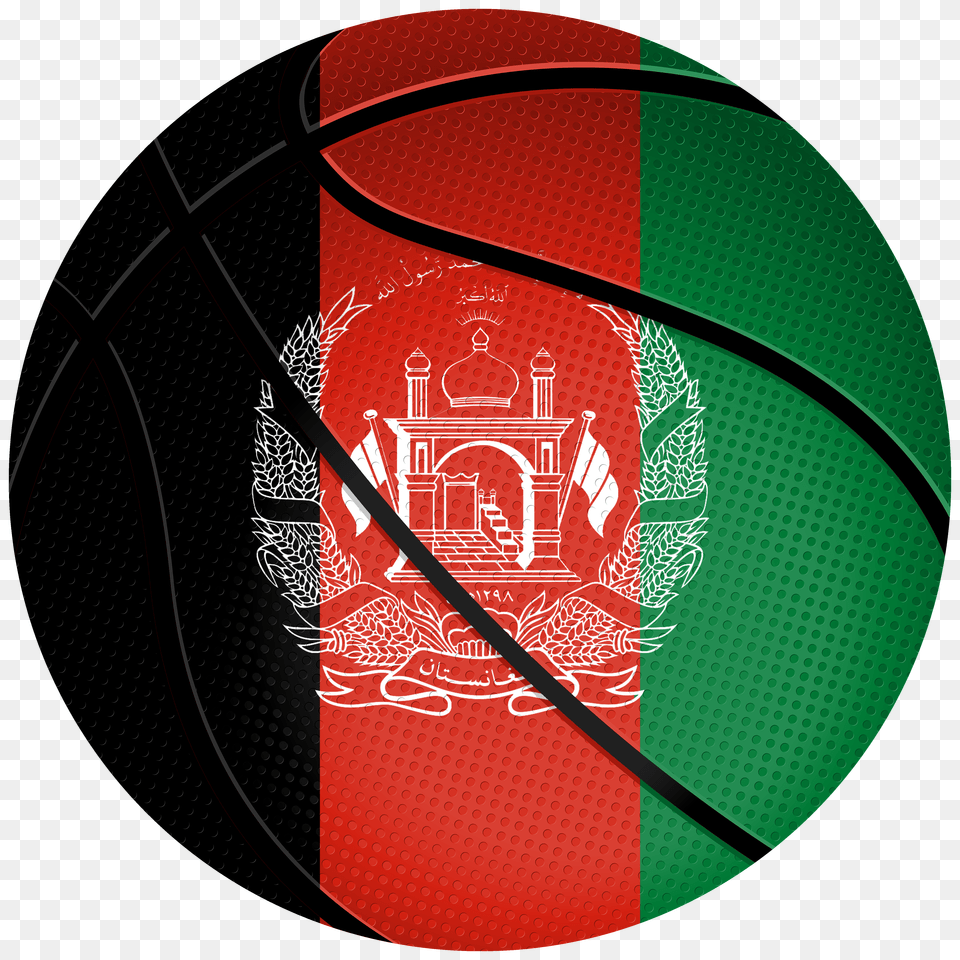 Basketball Ball Iran Tajikistan Afghanistan Flag 4k Png Image
