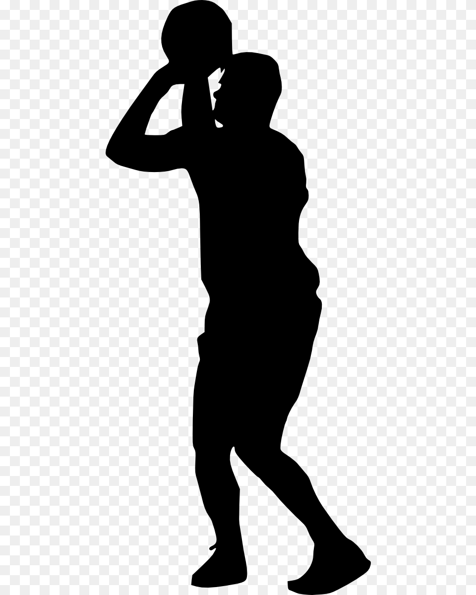 Basketball Clip Art, Silhouette, Adult, Male, Man Png