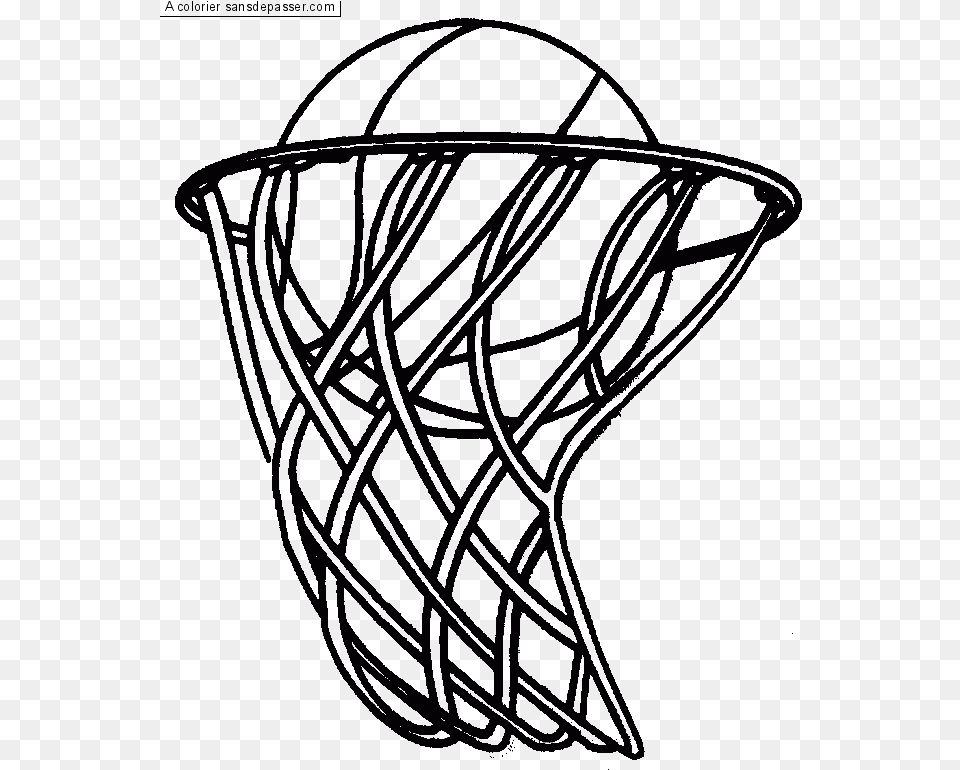Basketball Clipart Black And White Basketball In Net Clipart Black And White, Accessories, Diamond, Gemstone, Jewelry Free Png