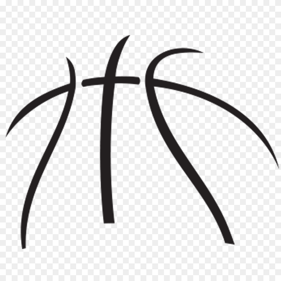 Basketball Clipart Black And White Black And White, Clothing, Hat, Cross, Symbol Free Png Download
