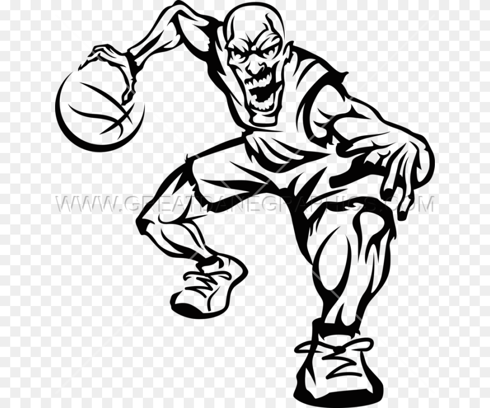 Basketball Clipart Black And White Black And White Basketball Players Clip Art, Lighting, Bow, Weapon Png Image