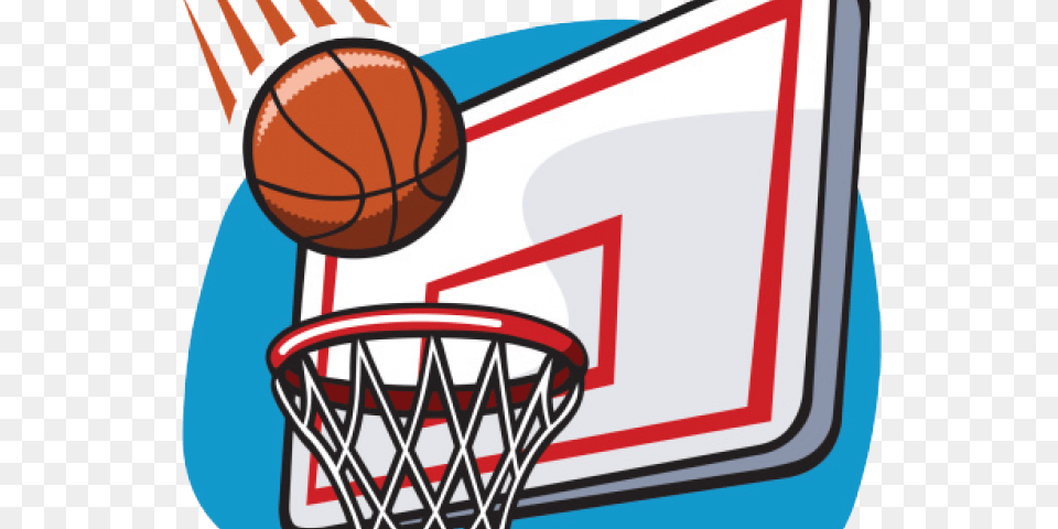 Basketball Clipart Clipart Basketball Going Into Hoop Cartoon, Ball, Basketball (ball), Sport Free Png