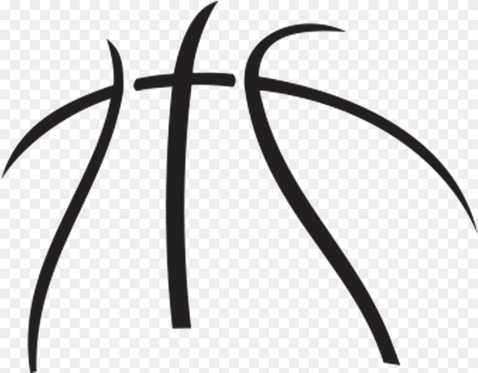 Basketball Cliparts For Clipart Symbol And Use Vector Basketball Outline Clipart, Knot, Cross, Blade, Dagger Free Png Download