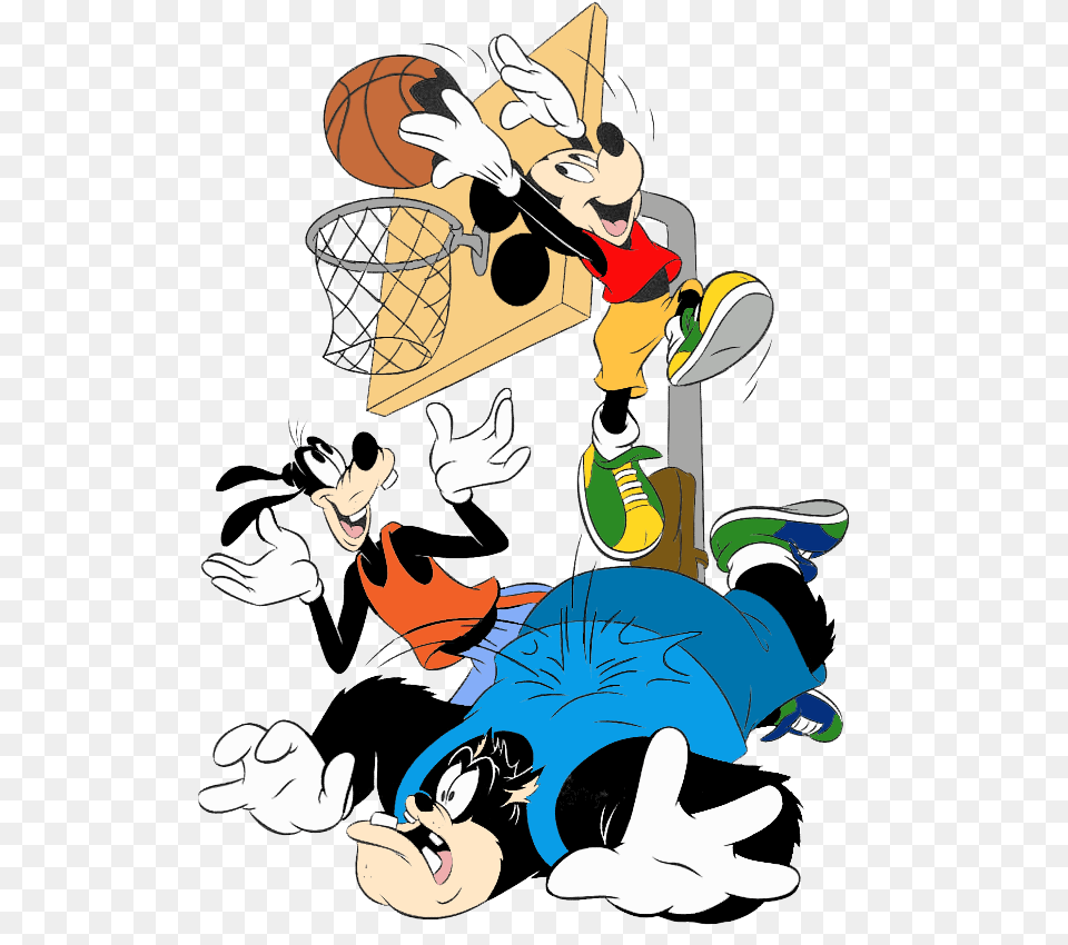 Basketball Coloring Pages Mickey Mouse Basketball, Book, Comics, Publication, Cartoon Free Transparent Png