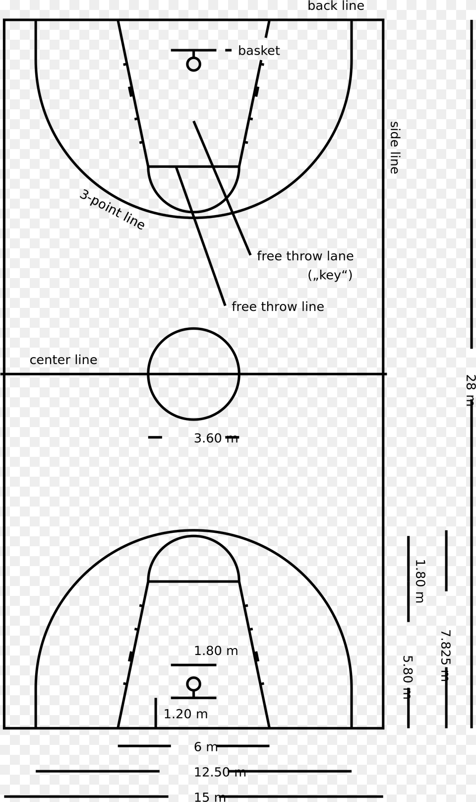 Basketball Court, Gray Free Png
