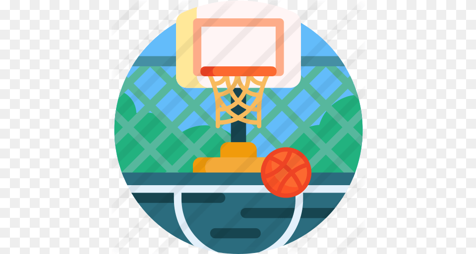 Basketball Court Cancha De Basquetbol Icono, Hoop, Birthday Cake, Cake, Cream Free Png Download