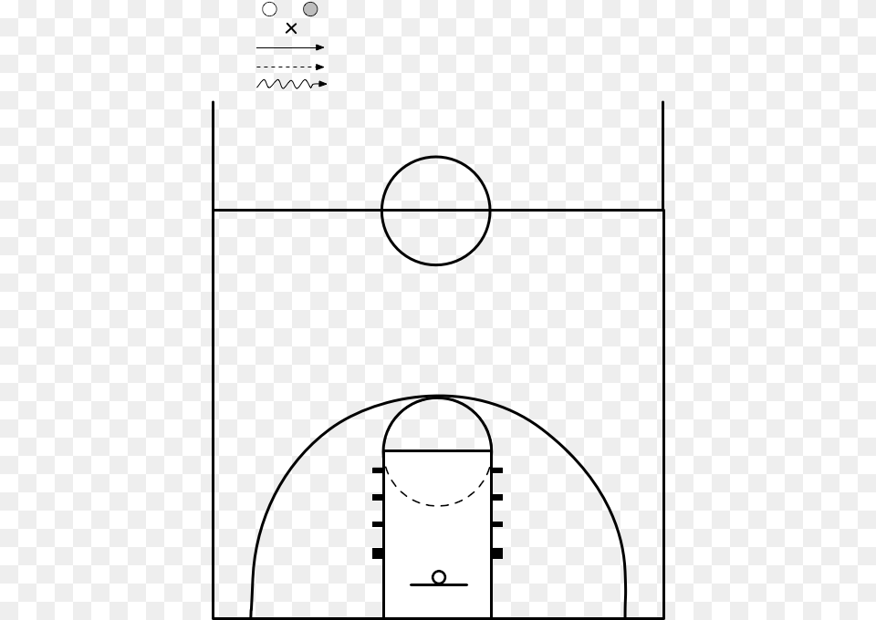 Basketball Court Diagram Circle Free Png Download