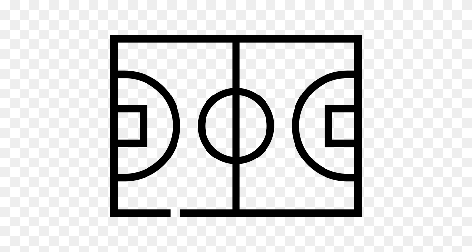 Basketball Court Icon, Gray Png Image