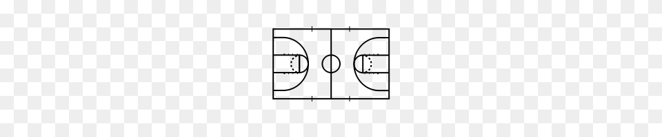 Basketball Court Icons Noun Project, Gray Free Png Download