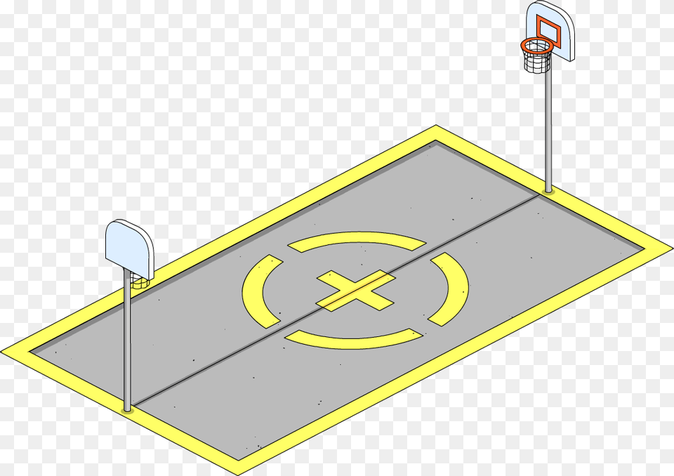 Basketball Court Original Menu Simpsons Basketball Court, Hoop Png Image