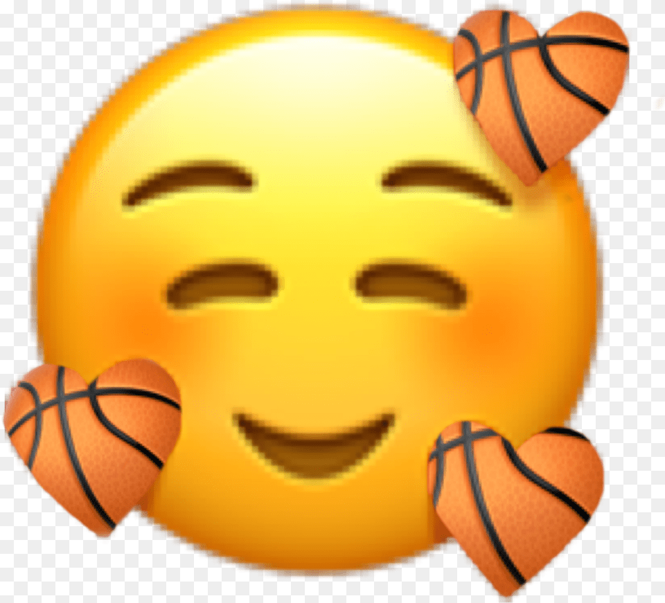 Basketball Emoji Basketballedits Emoji Heart Meme, Ball, Basketball (ball), Sport, Face Free Transparent Png