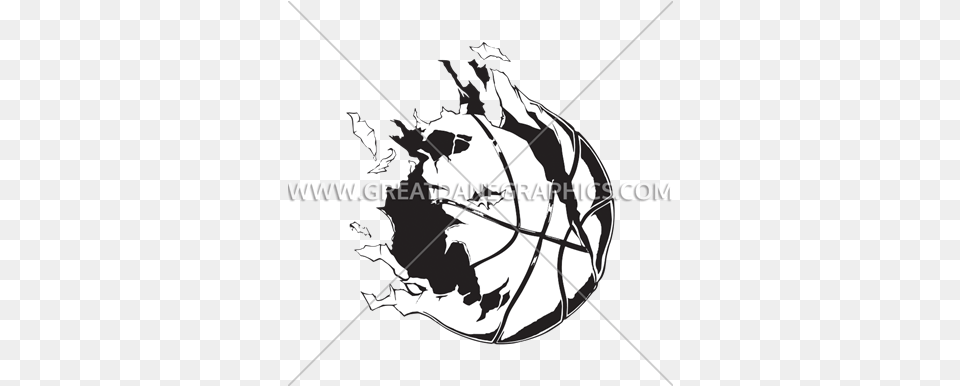 Basketball Exploding Ball Production Ready Artwork For T Exploding Basketball Vector, Astronomy, Planet, Outer Space, Globe Free Transparent Png