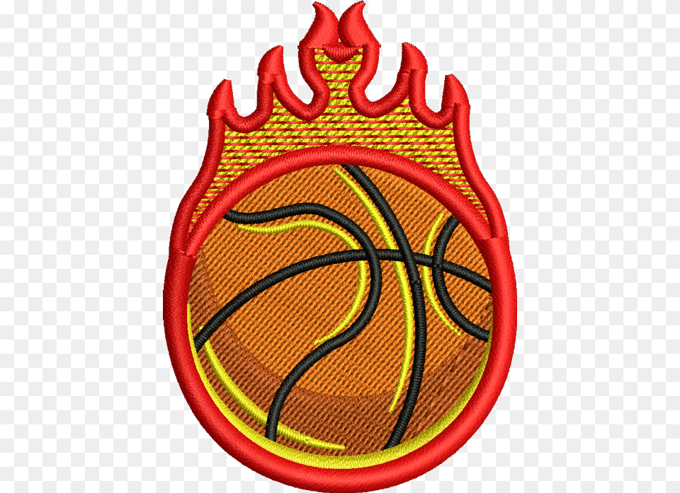 Basketball Flame Iron On Patch Basketball Patches, Badge, Logo, Symbol, American Football Free Png Download
