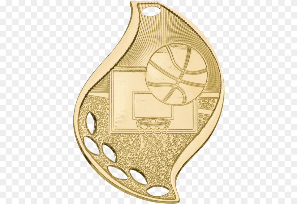 Basketball Flame Medal Drawing, Badge, Logo, Symbol, Gold Free Transparent Png