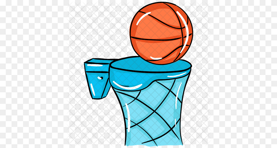 Basketball Goal Icon Of Doodle Style For Basketball, People, Person, Ball, Basketball (ball) Free Png Download