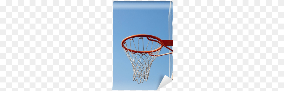 Basketball Hoop Against Blue Skies With Backboard Wall Netball Ball Png