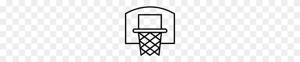 Basketball Hoop Icons Noun Project, Gray Free Png