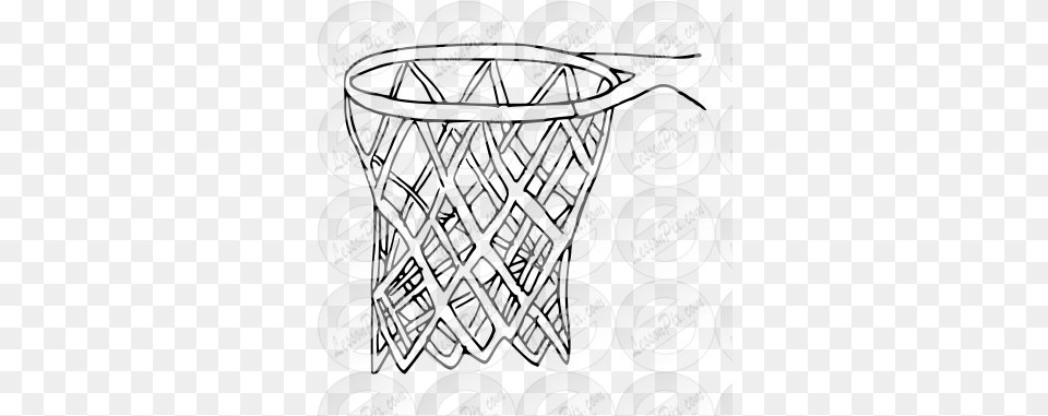 Basketball Hoop Outline For Classroom Therapy Use Great Basketball Rim, Pattern, Text, Face, Head Png Image