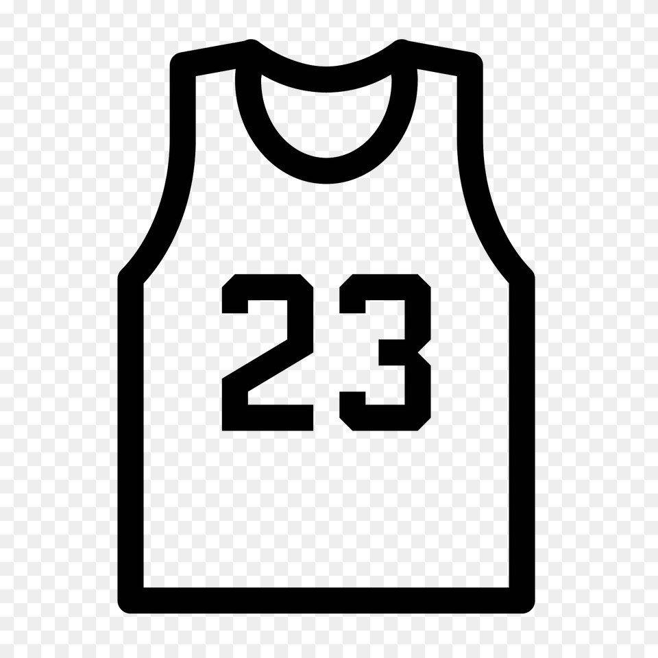 Basketball Jersey Icon, Gray Png