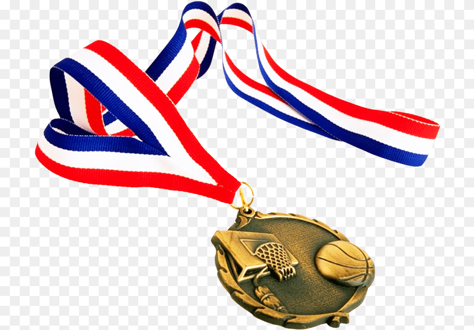 Basketball Medal Transparent Image Basketball Medal, Gold, Gold Medal, Trophy, Ball Free Png