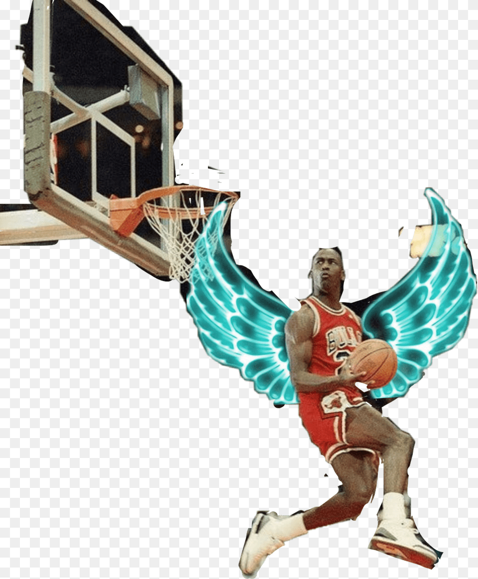 Basketball Michaeljordan Freetoedit Sticker Picsartstickers Motorstorm Arctic Edge, Playing Basketball, Person, Sport, Footwear Free Png Download