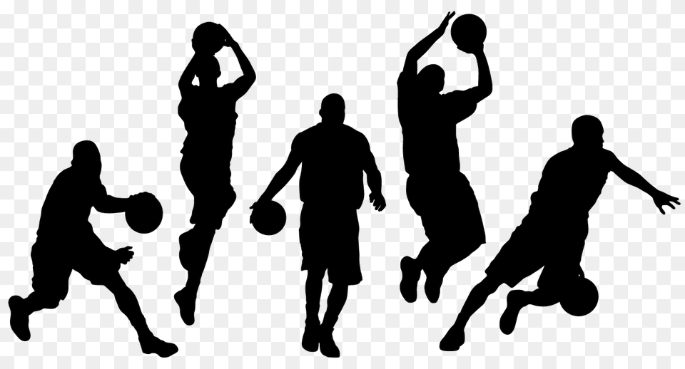 Basketball Moves Clipart Clip Art Images, Silhouette, Adult, Male, Man Free Transparent Png