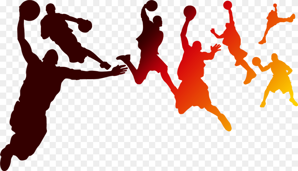 Basketball Nba Transparent Basketball Player Silhouette, Baby, Person, Dancing, Leisure Activities Png Image