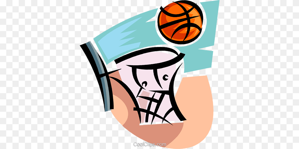 Basketball Net And Ball Royalty Vector Clip Art Illustration, Person Png