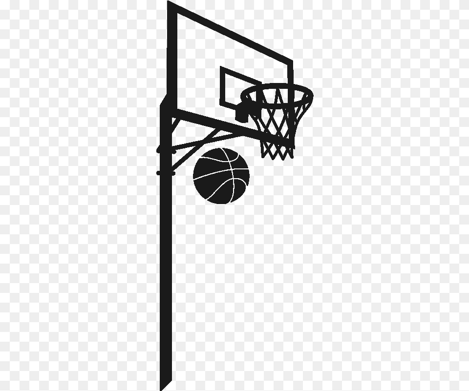 Basketball Net Silhouette Basketball Hoop Silhouette, Person, Playing Basketball, Sport Free Png Download