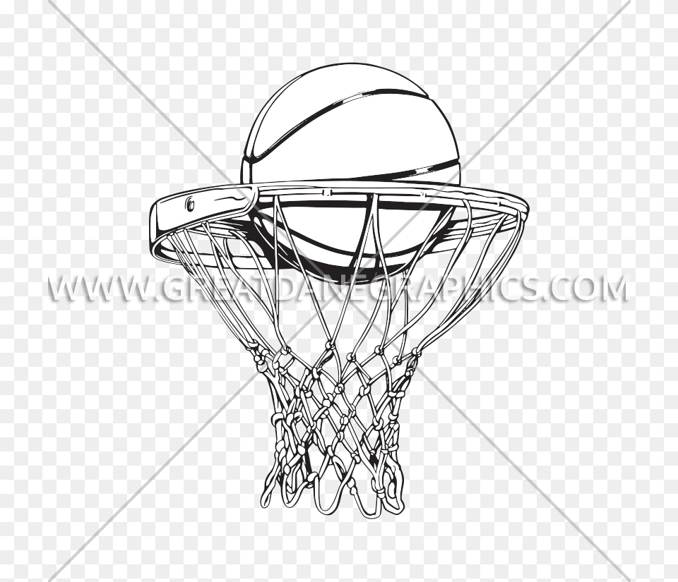 Basketball Nets Clipart Sketch, Hoop Png