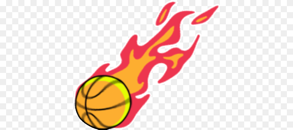 Basketball On Fire Animated Free Png Download