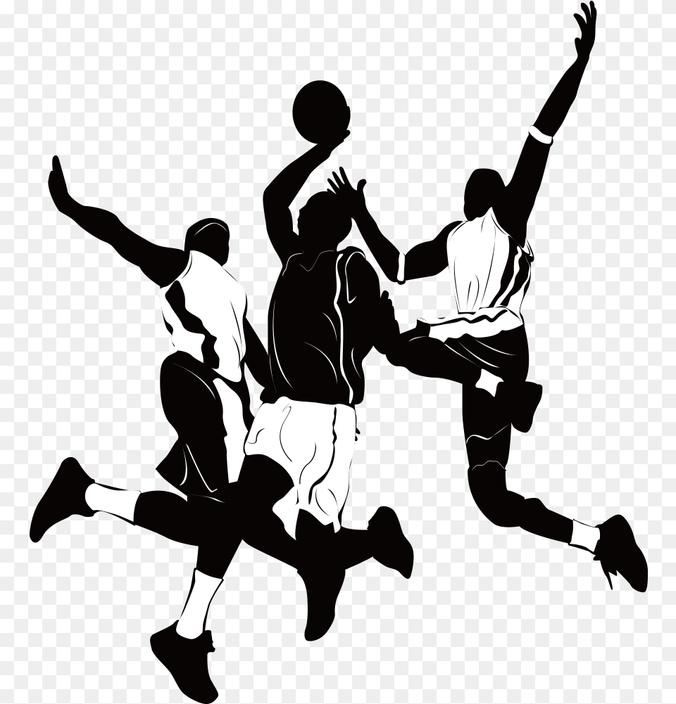 Basketball Player Athlete Sport Silhouette Playing Basketball, People, Person, Adult, Male Free Png