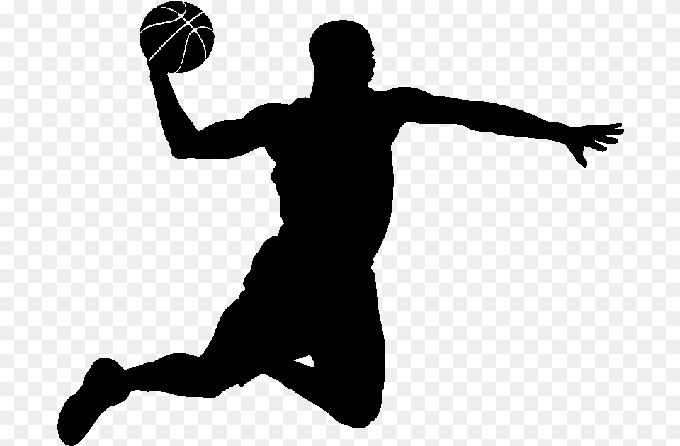 Basketball Player Black And White, Gray Free Transparent Png