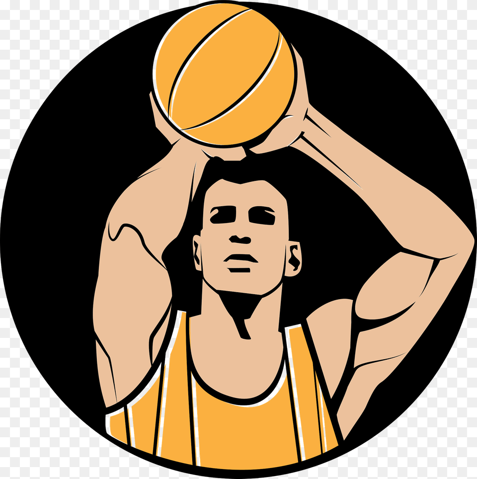 Basketball Player Clipart, Face, Head, Person, Ball Free Png