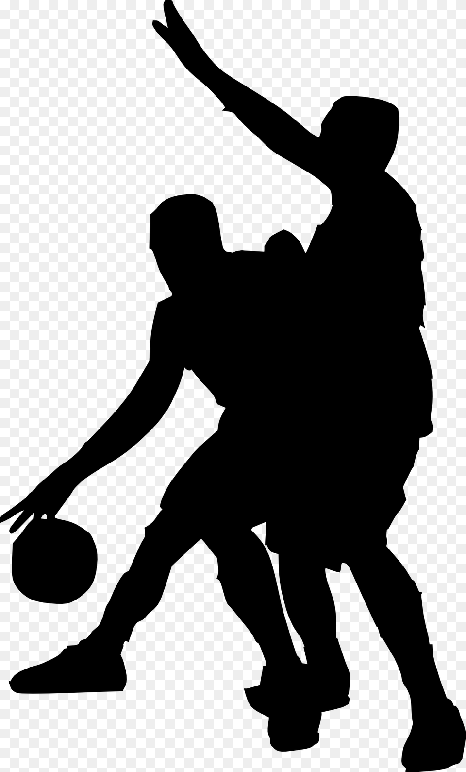 Basketball Player Clipart, Silhouette, Stencil, Adult, Male Png