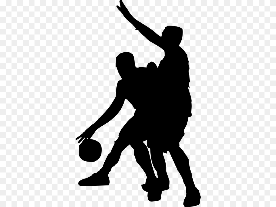 Basketball Player Clipart, Gray Free Transparent Png