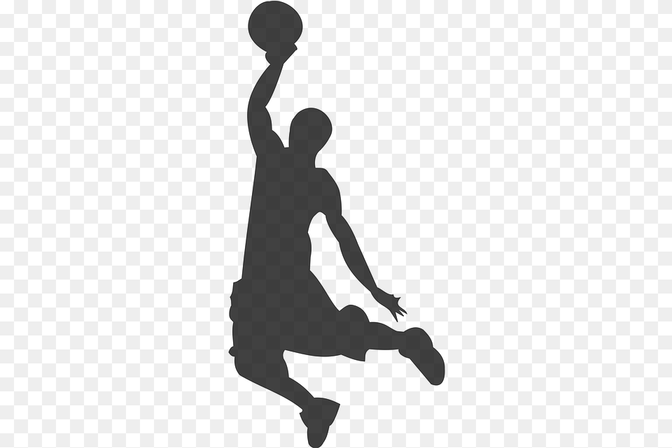Basketball Player Clipart, Gray Png