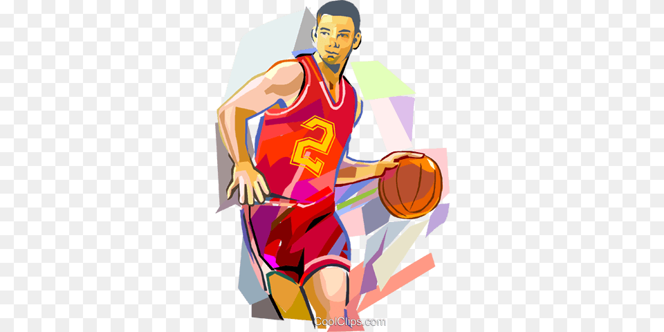 Basketball Player Dribbling Ball Royalty Vector, Adult, Male, Man, Person Png Image