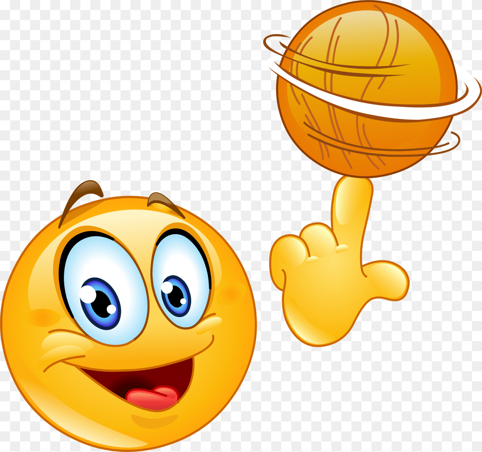 Basketball Player Emoji 52 Decal Basketball Smiley Face, Sphere, Clothing, Hardhat, Helmet Free Png Download