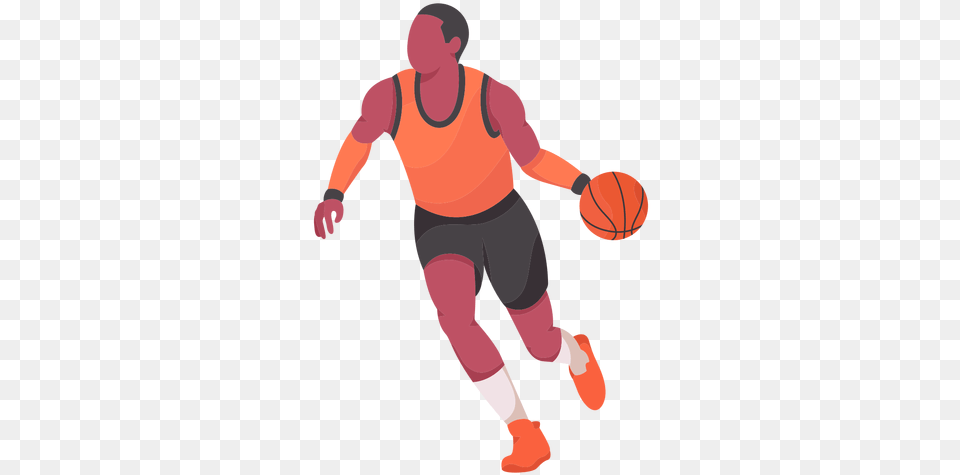 Basketball Player Flat Transparent U0026 Svg Vector File Jugador De Basquetbol Animado, Person, Playing Basketball, Sport, Face Free Png Download