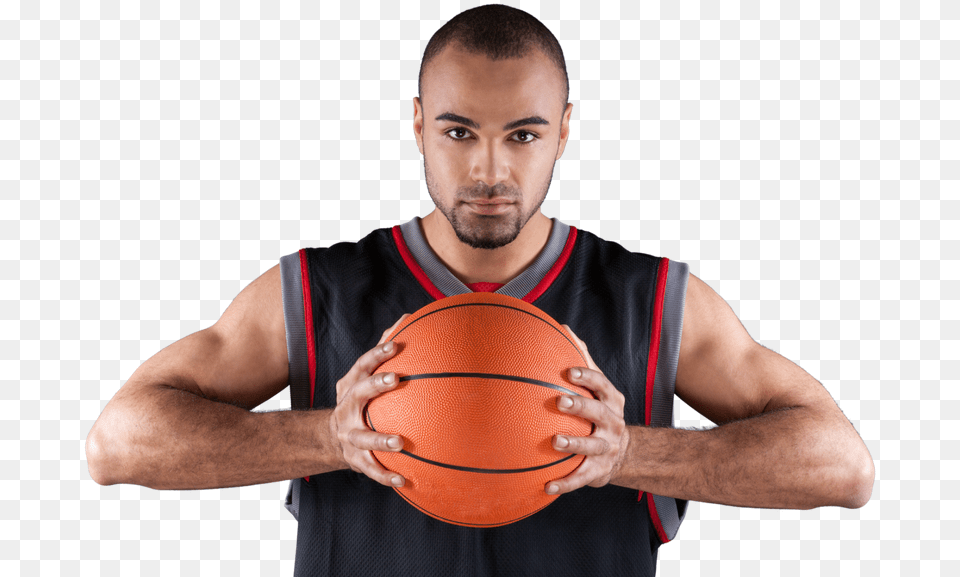 Basketball Player Holding Ball Below The Rim Basketball Player Holding Ball, Sport, Basketball (ball), Person, Man Free Png Download