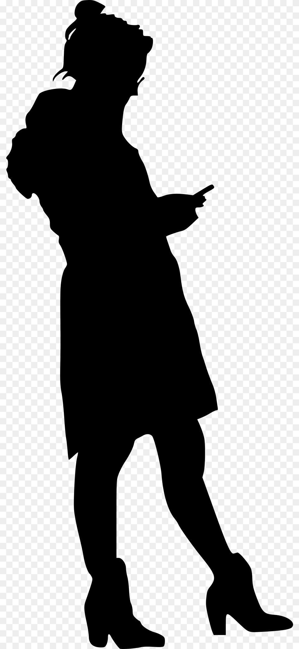 Basketball Player Jump Shot Silhouette, Gray Png