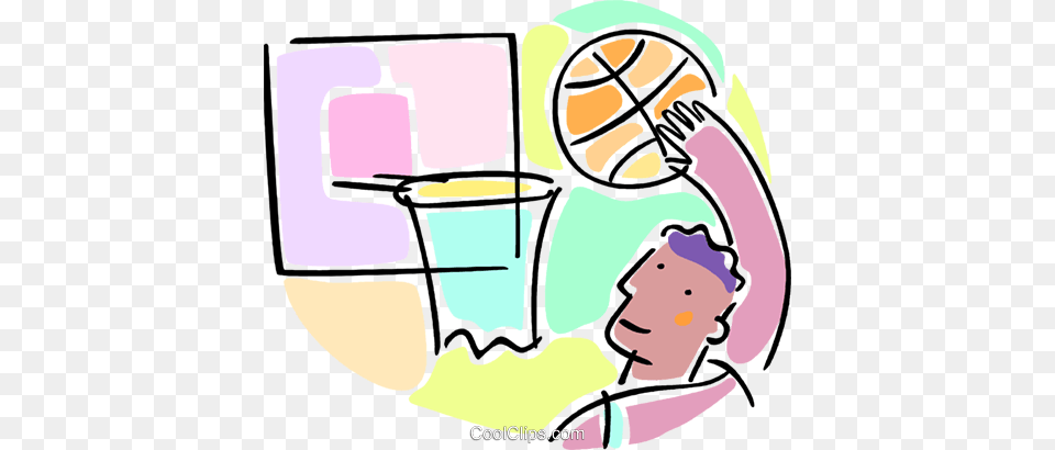 Basketball Player Making A Shot Royalty Free Vector Clip Art, Baby, Person, Face, Head Png